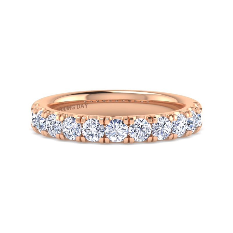 14K White Gold 11 Stone 1/4ctw Lab Grown Diamond Band